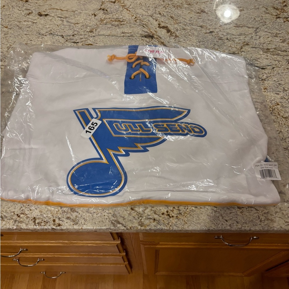 Full Send Nelk Boys Hockey Hoodie Pullover St. Louis Blues Limited Edition Sz s